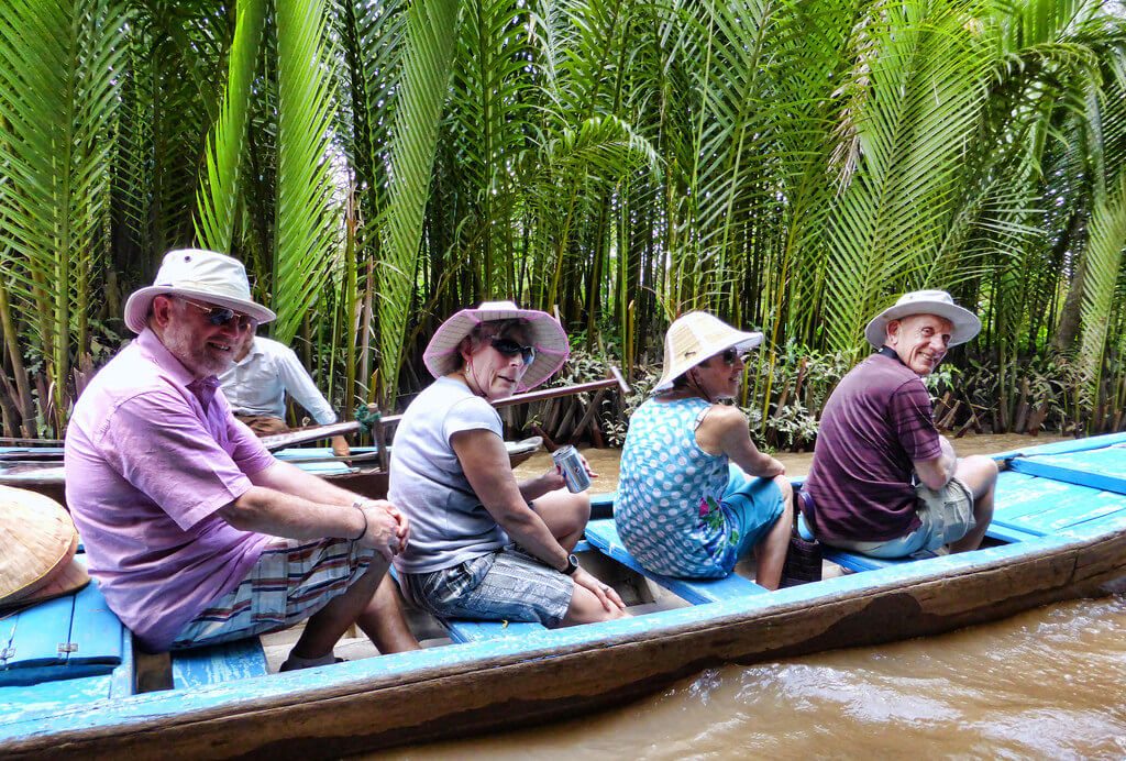 rowing boat trip in Mekong Delta
