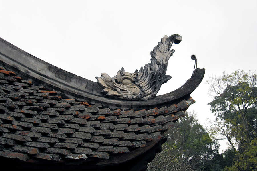 roof of One Pillar Pagoda