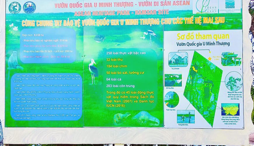 map of U Minh Thuong National Park