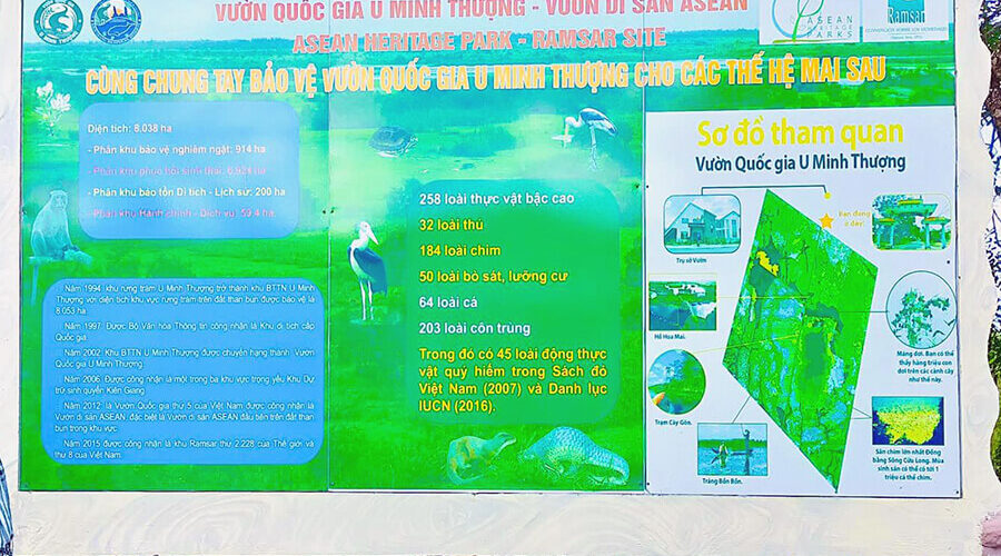 map of U Minh Thuong National Park