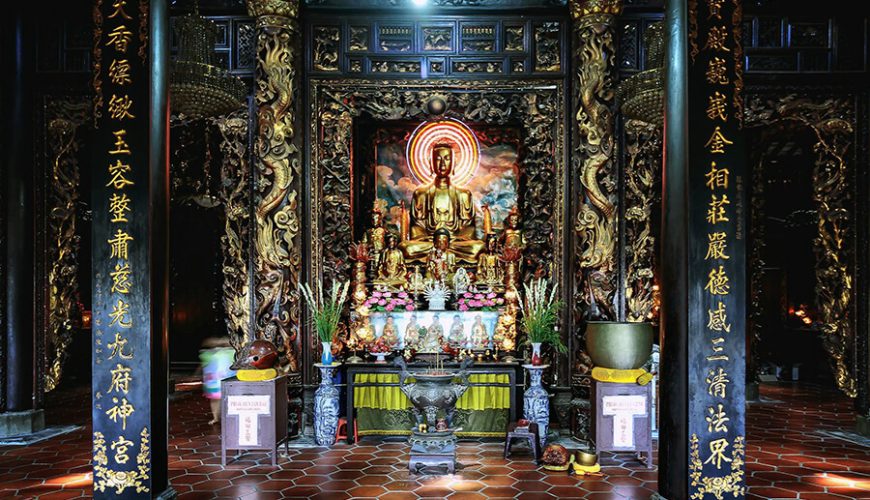Inside the main hall