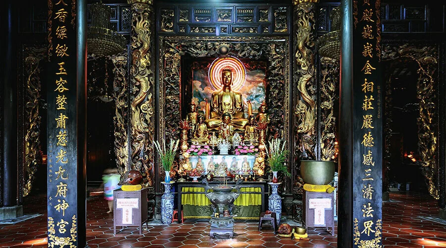 Inside the main hall