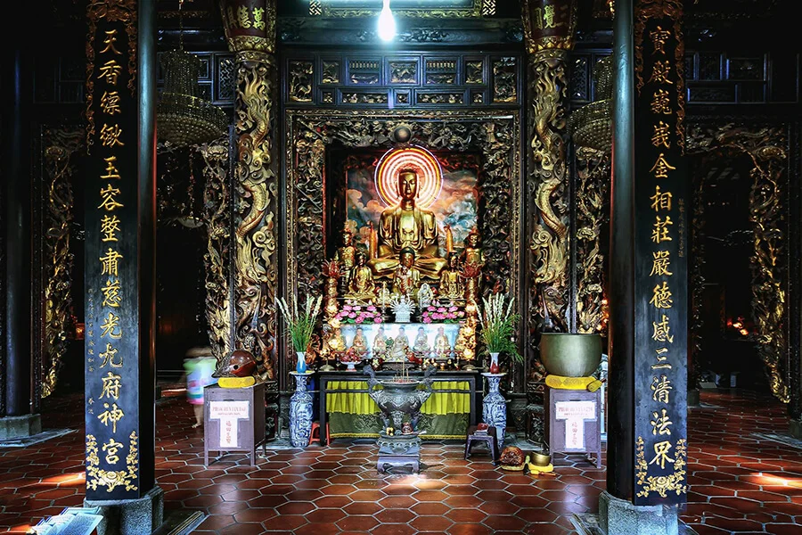 Inside the main hall