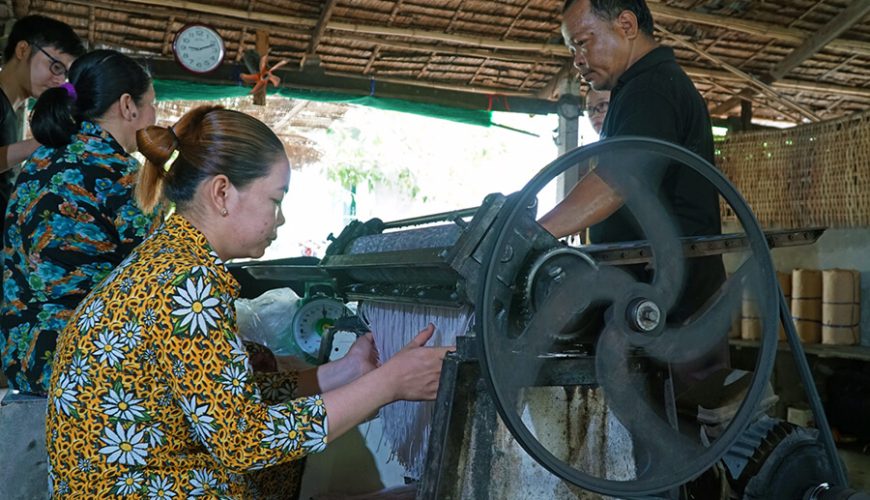 Traditional craft village of making rice noodles