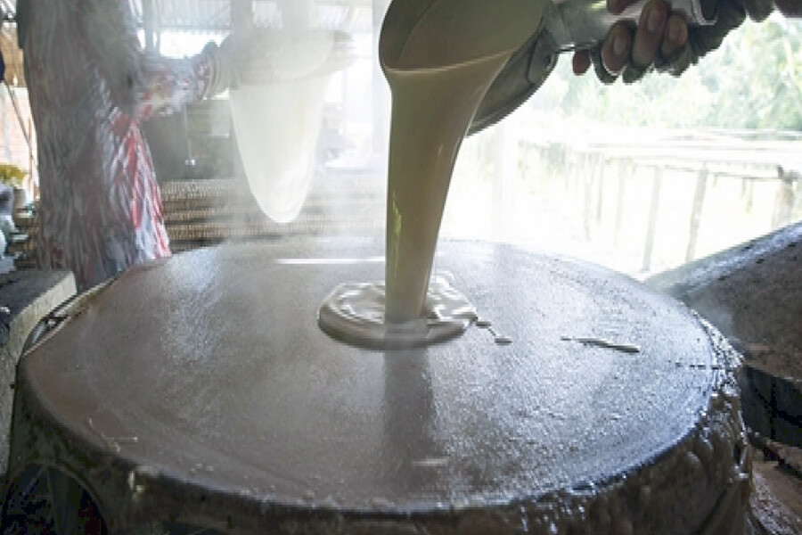 Traditional craft village of making rice noodle