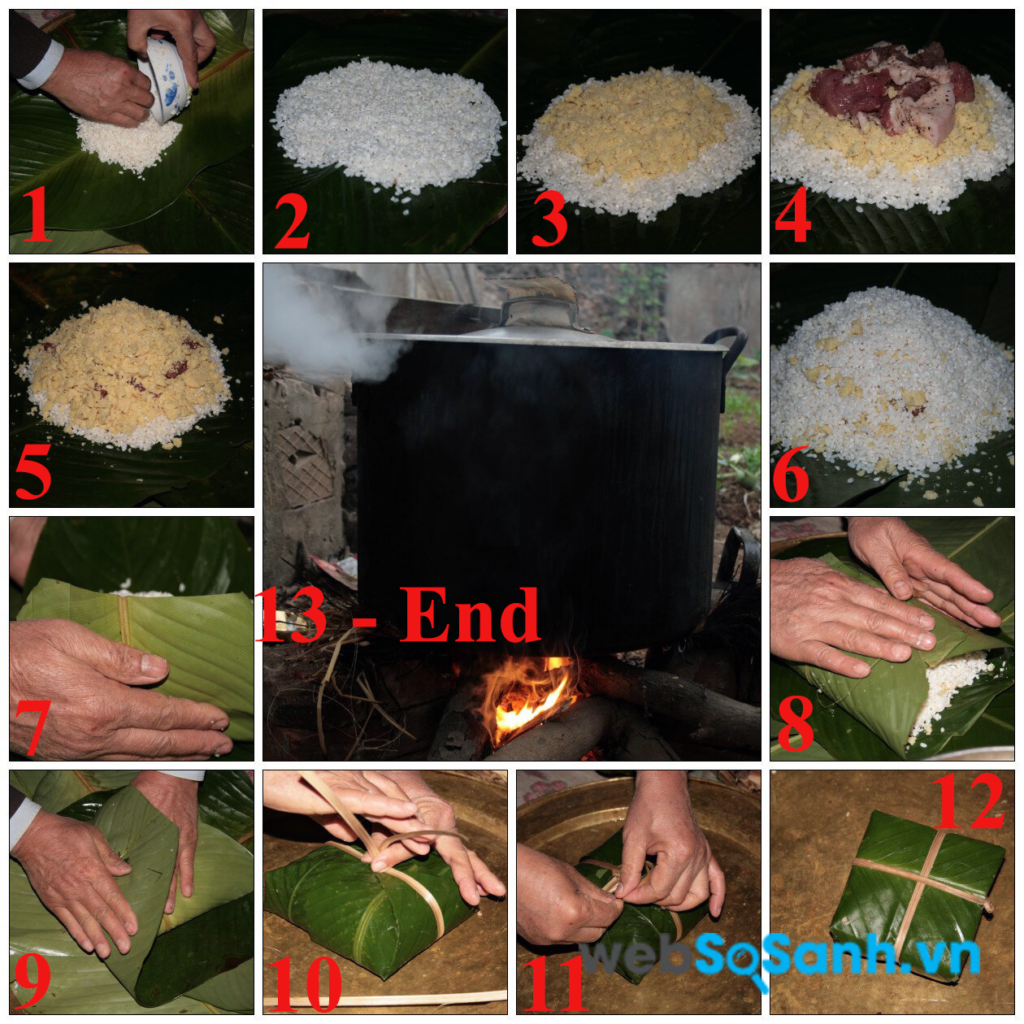 steps to make Vietnamese Square Sticky Rice Cake