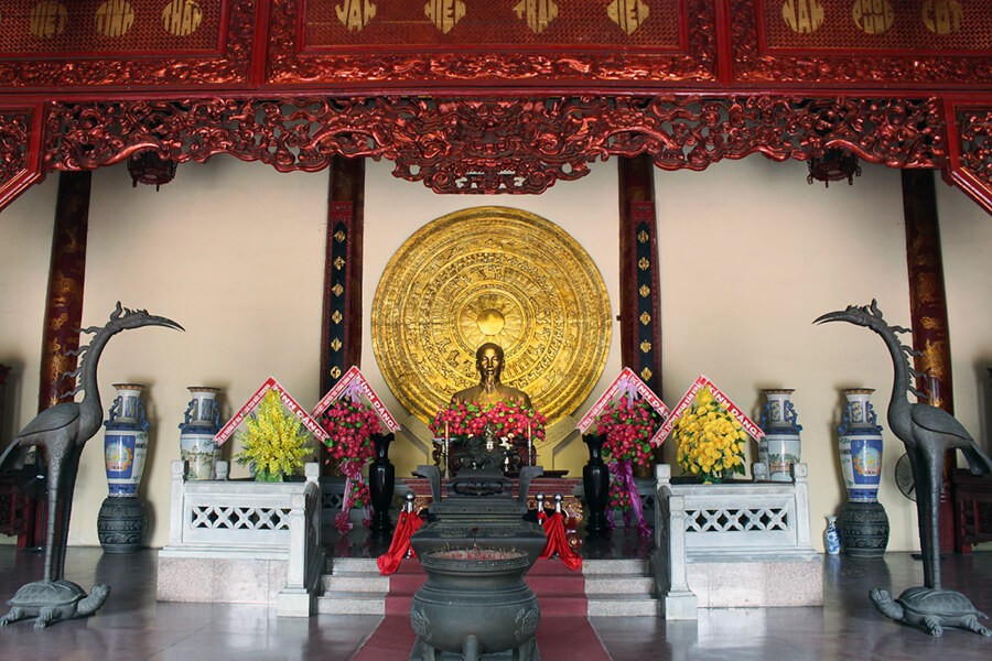In main hall of Tran Bien Temple of Literature