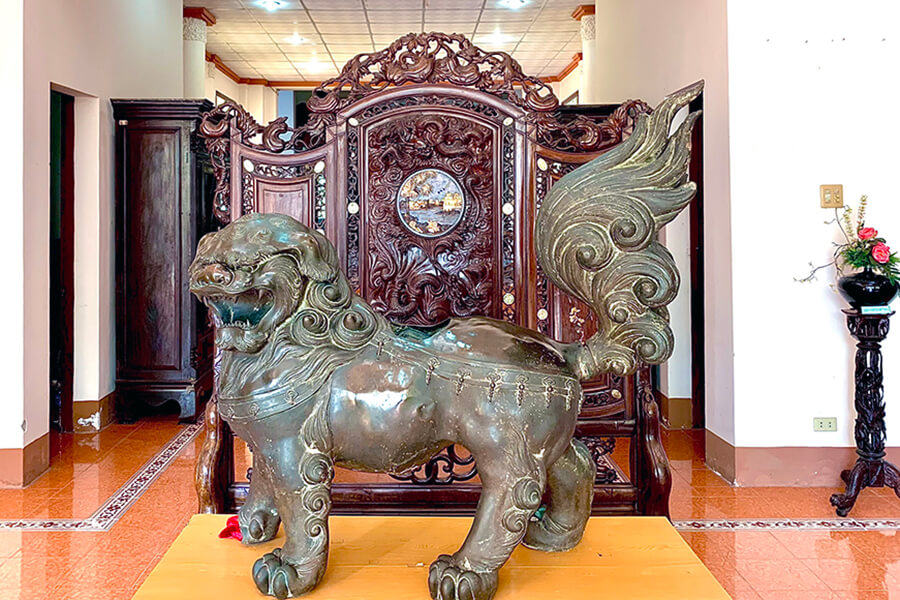 A Unicorn Statue in Vinh Long Museum