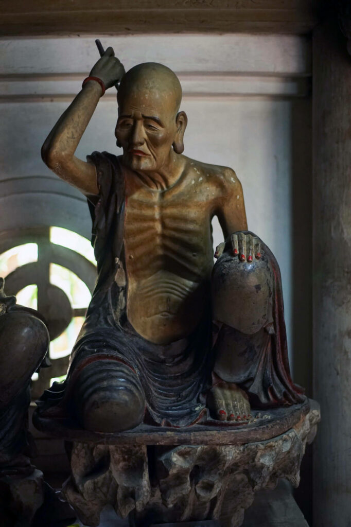 Statue of Jayata in Tay Phuong Pagoda
