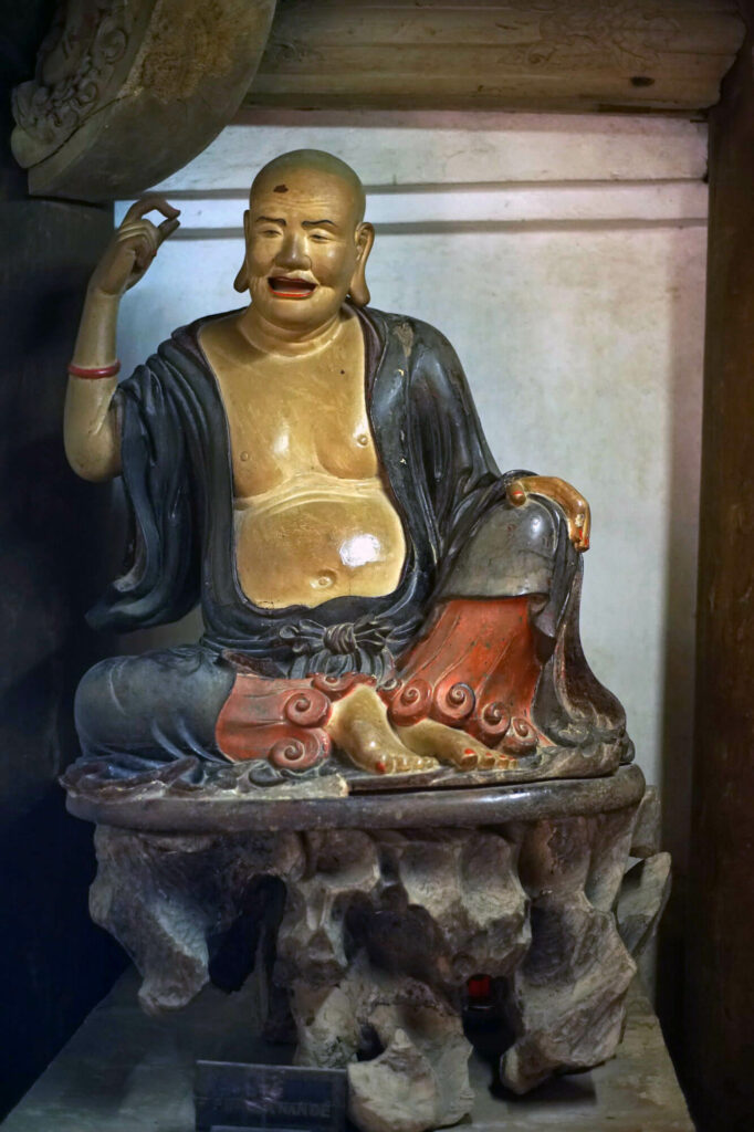 Statue of Bouddhanandi in Tay Phuong Pagoda