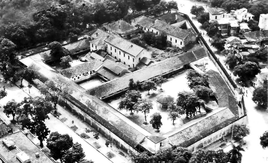 old photo of Hoa Lo Prison