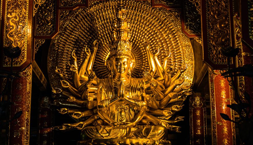Bodhisattva statue in Bai Dinh