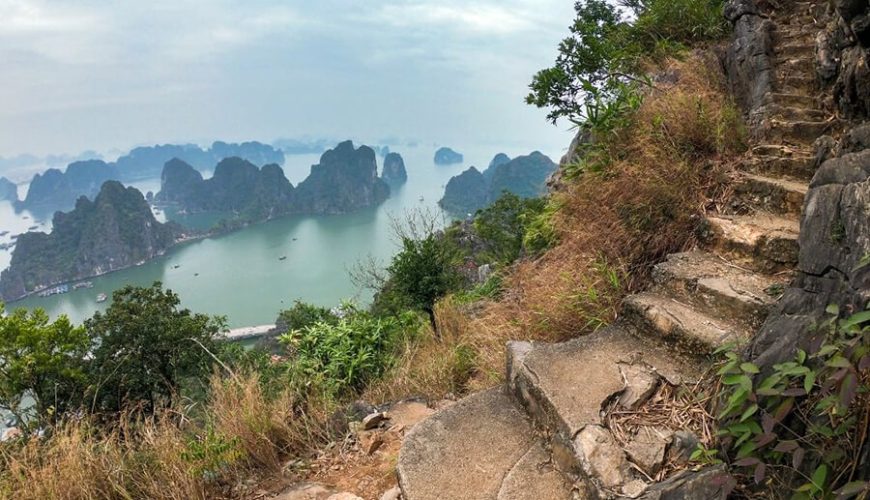 climbing Bai Tho Mountain