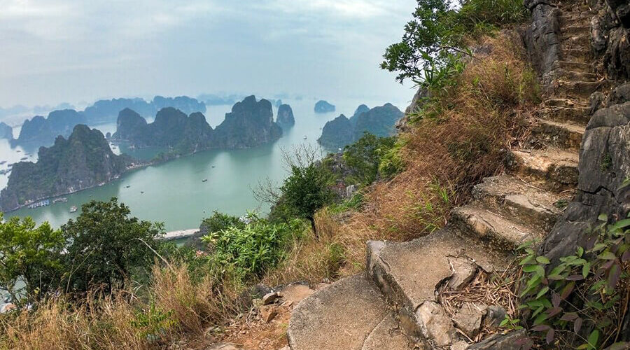 climbing Bai Tho Mountain