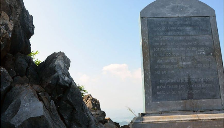stone stele in Bai Tho mountain