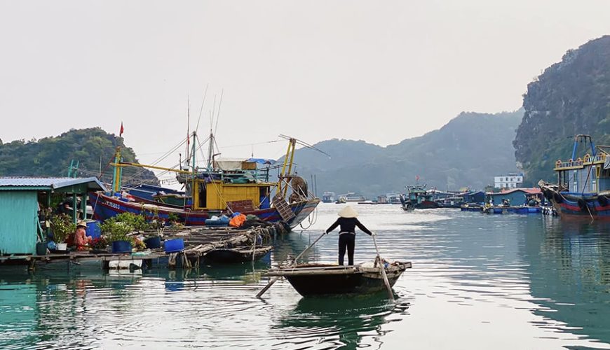 Cai Beo fishing village in Lan Ha Bay