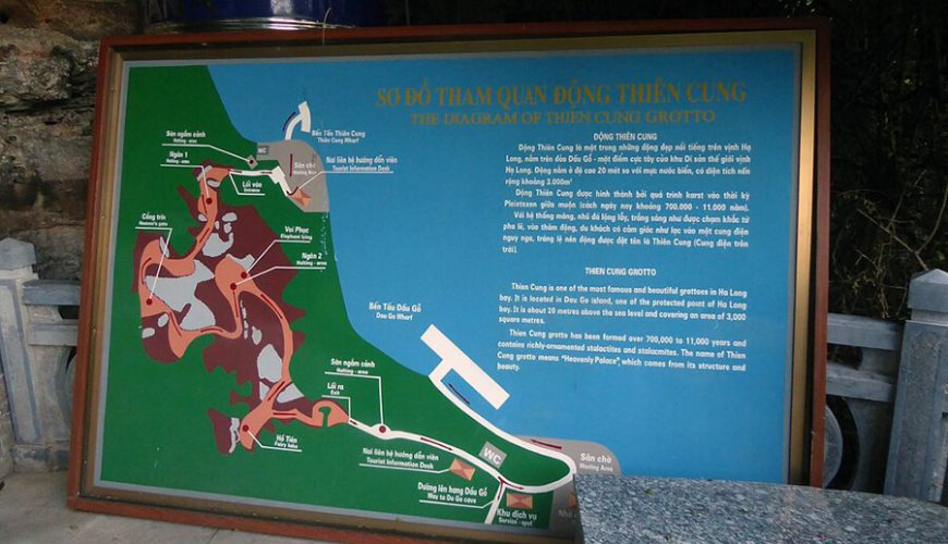 map of Thien Cung grotto