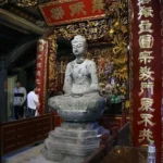 stone statue of Amitayus Buddha