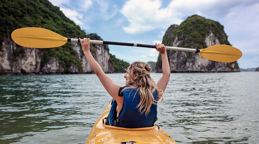 kayaking in Lan Ha Bay