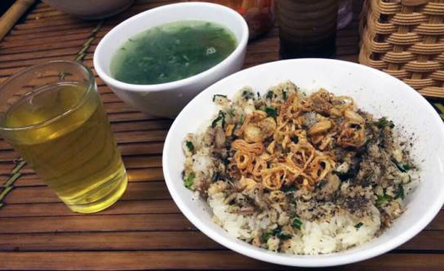 Sticky rice with perch