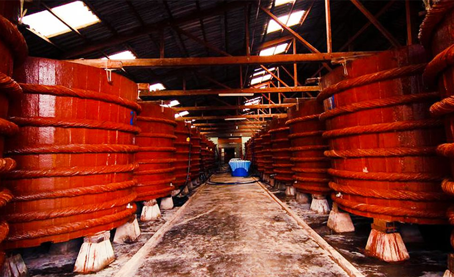 Fish sauce factory in Phu Quoc