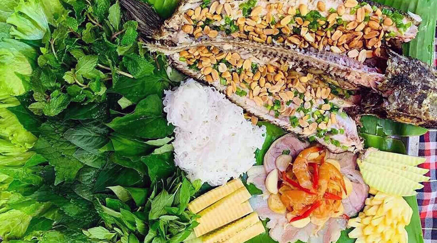 Grilled snakehead fish