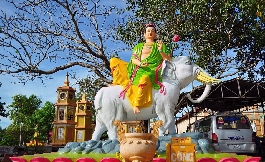 Bodhisattva Avalokitesvara riding a dragon