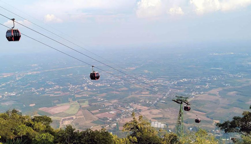 cable car to Ba Den Mountain in Tay Ninh