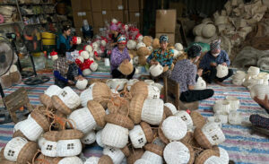 Bamboo and rattan weaving village