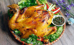 Grilled chicken with mac khen