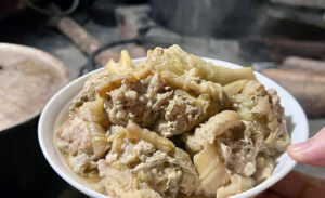 Steamed Ke Flower with Meat