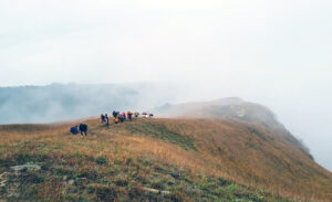 trekking on Phia Po Peak