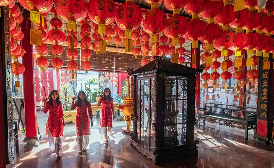 festival in Lady Thien Hau Temple in My Xuyen