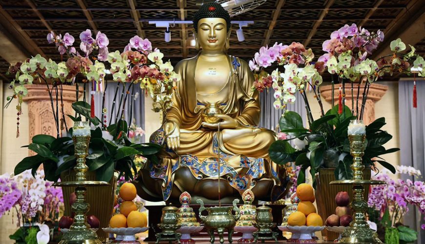 Inside the main hall Khai Doan Pagoda