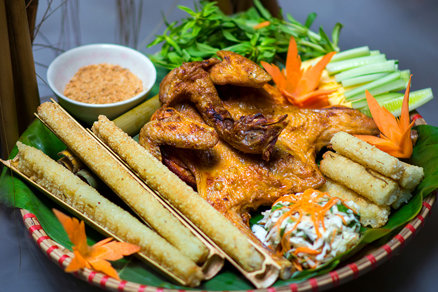 grilled chicken with sticky rice