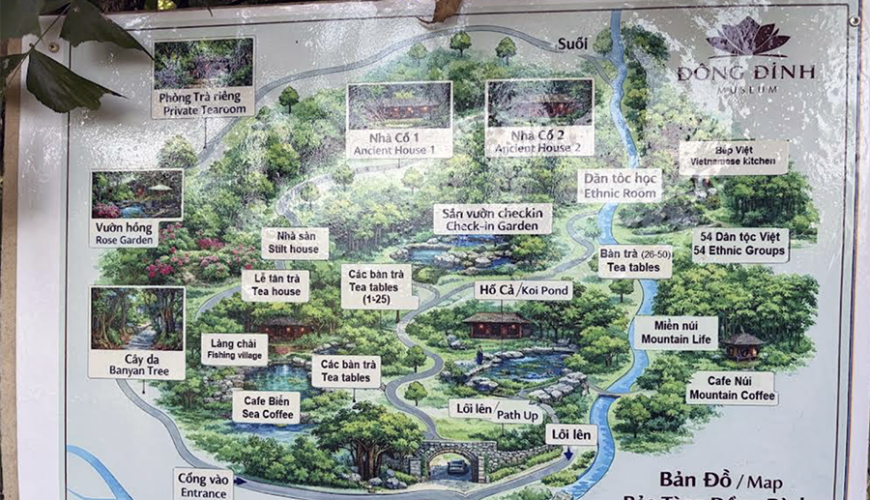 map of Dong Dinh museum