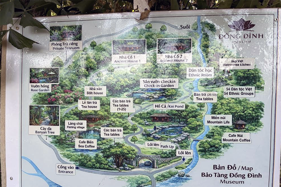 map of Dong Dinh museum